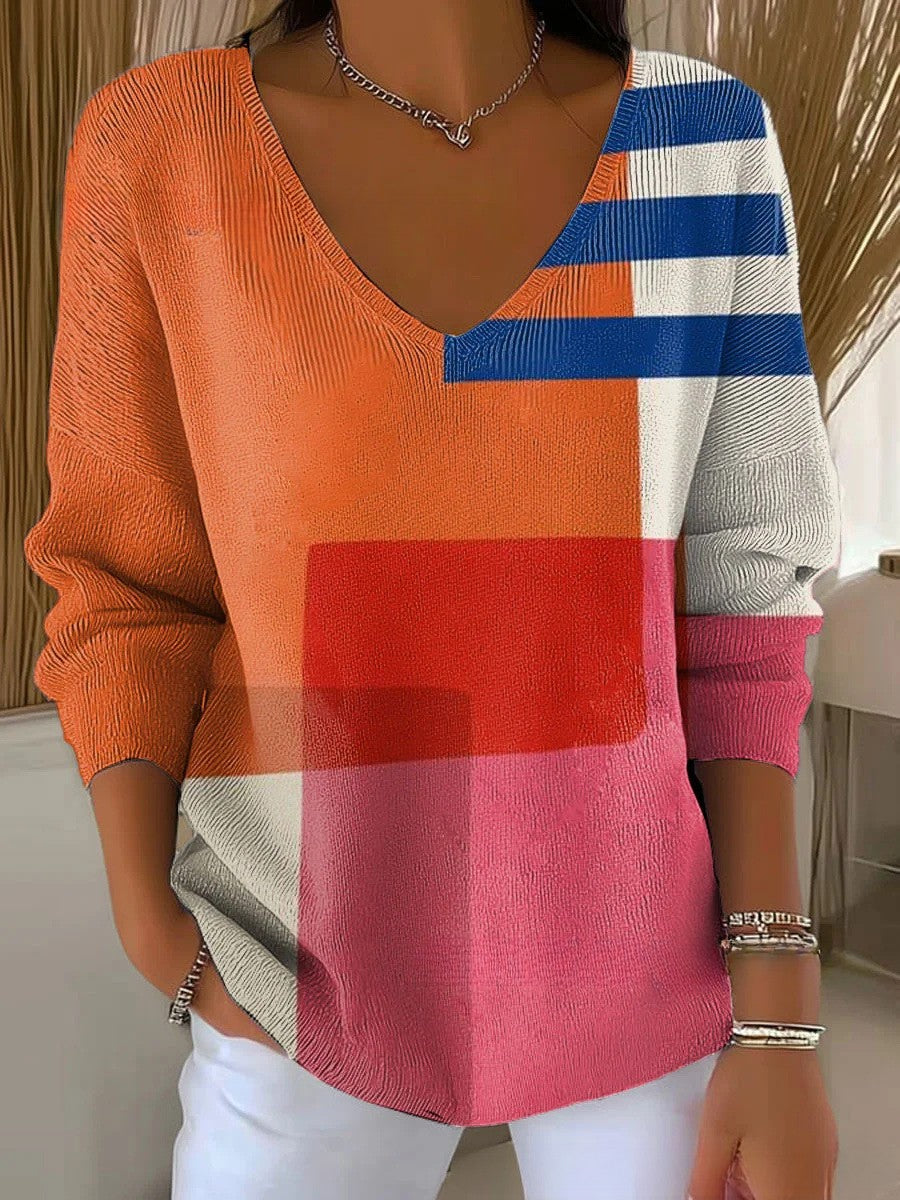 Irmgard® | Strikpullover med V-hals