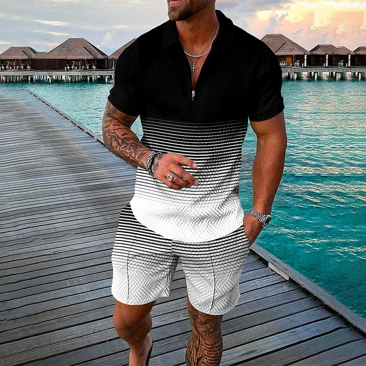 Lars® | Darkness Pikétrøje & Shorts Sæt