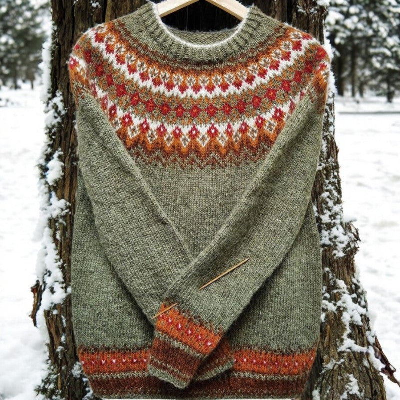 Edith™ | Hyggelig Fair Isle Striktrøje