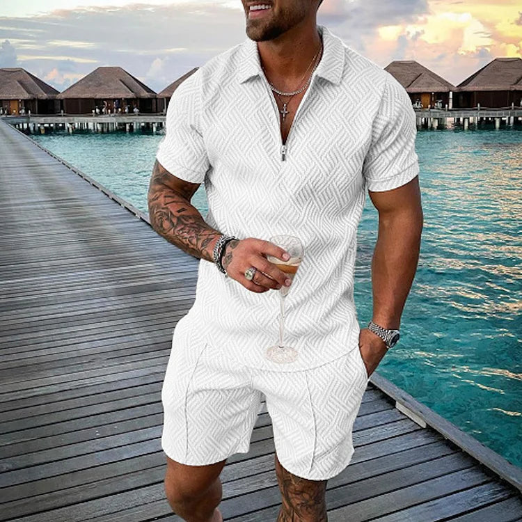Knud® | Infinity White Pikétrøje & Shorts Sæt