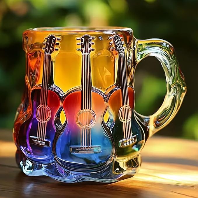 Brewelle® | Håndlavet krus med 3D-guitar-designs