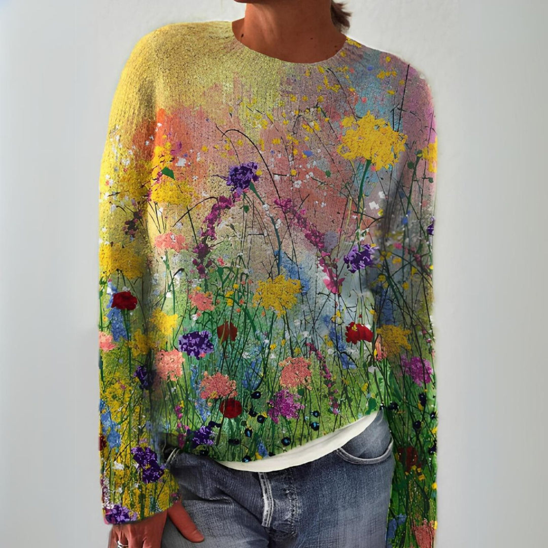 YVONNE® | BLÜTE TRØJE MED BLOMSTERMOTIV