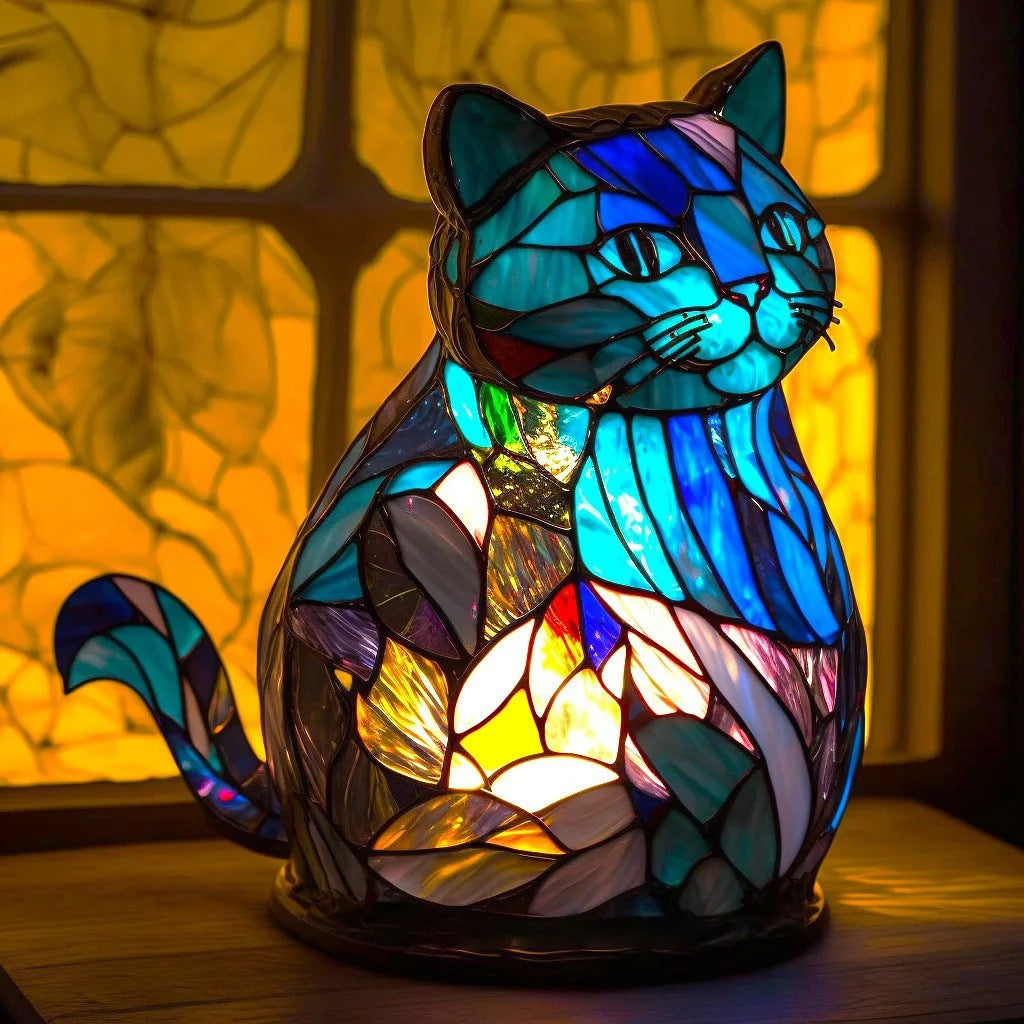 Hugo® | Magisk lampe til katte i farvet glas