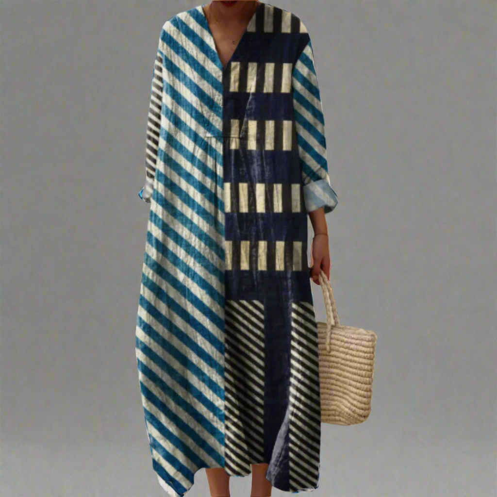 Sanna® | Elegant Geometrisk Kjole