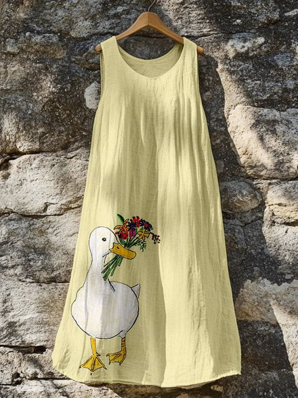 Nanna® | Sød And Med Blomsterkunst Tankkjole