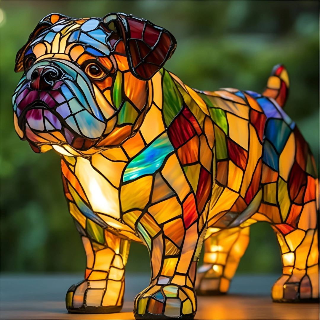 Ronja® | Magisk lampe til hunde i farvet glas