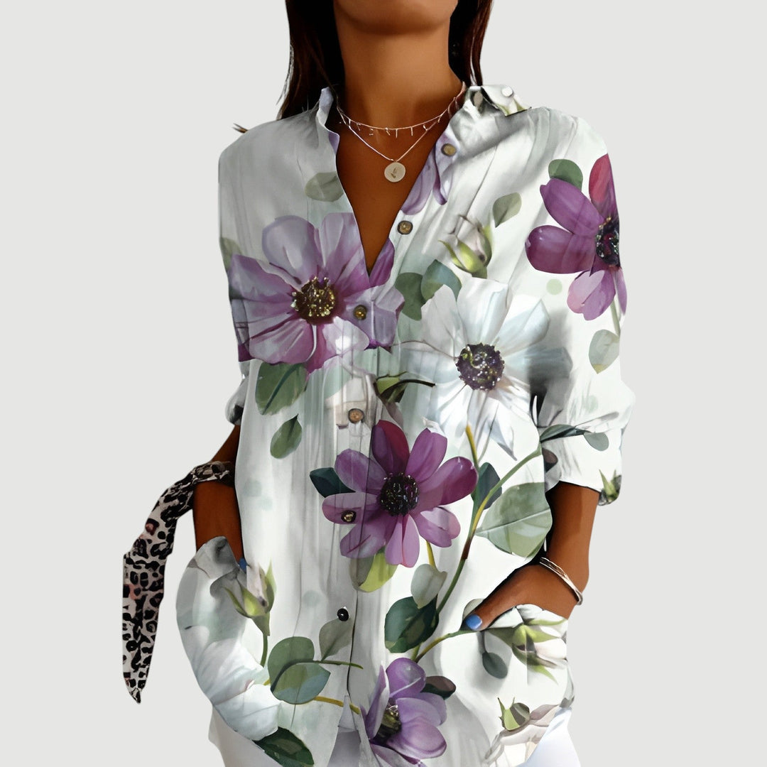 Mille® | Bluse med farverigt design