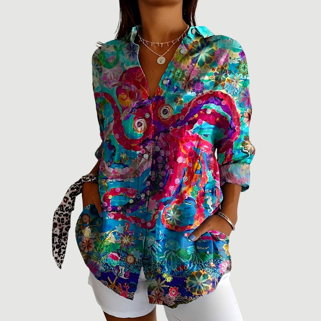 Sari® | Bluse med farverigt design