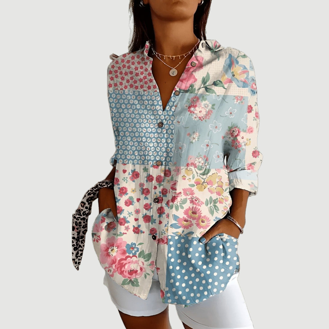 Eiri® | Bluse med farverigt design