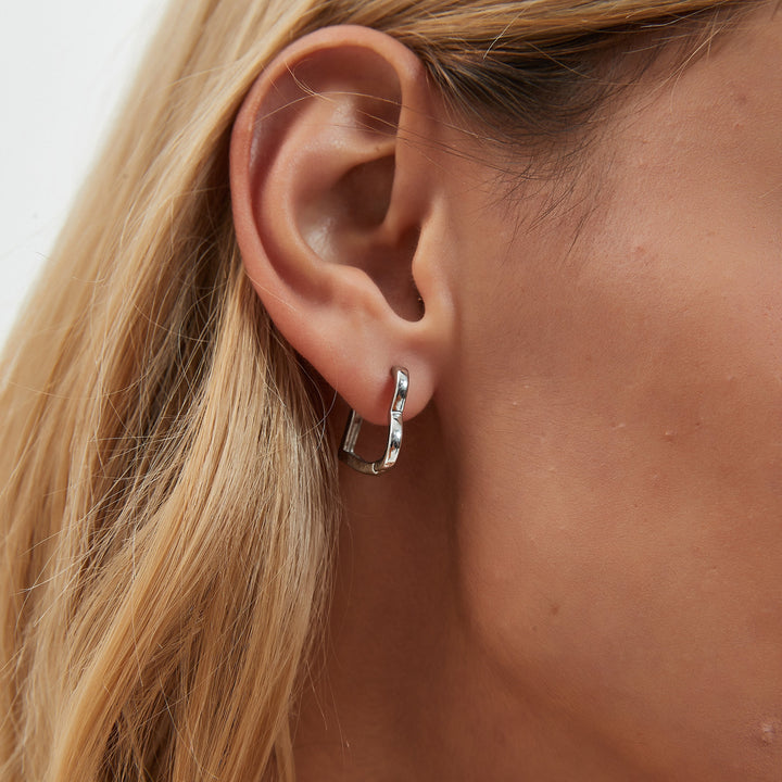 Margarethe® | HJERTE HOOP ØRERINGE (PAR)