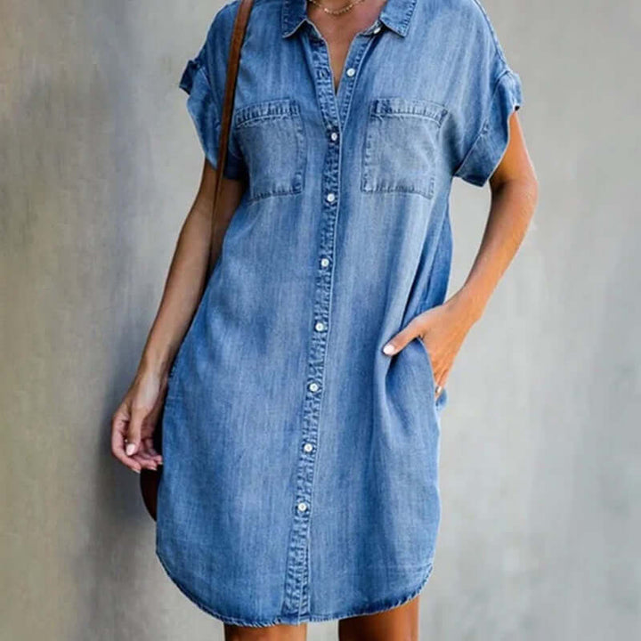 Tove® | Blød Denim Kjole