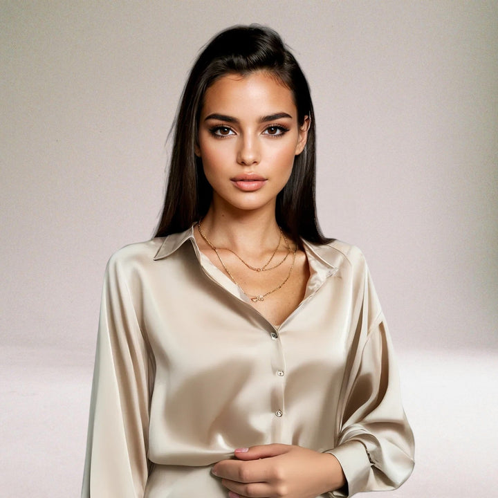 Anne-Mette® | Klassisk bluse i høj kvalitet satin