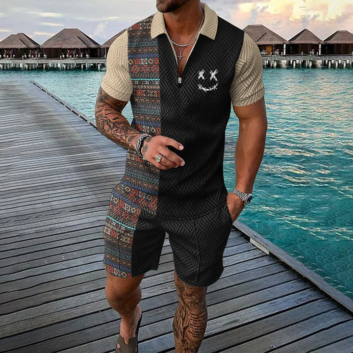 Niels® | Tidsrejsende Pikétrøje & Shorts Sæt