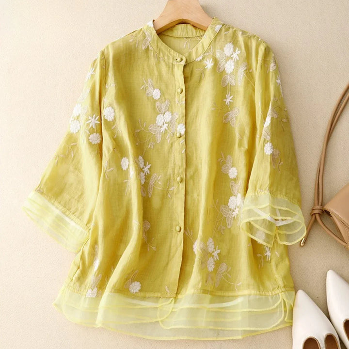 Nanna® | Broderet bluse