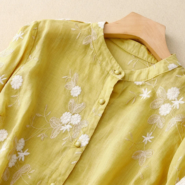 Nanna® | Broderet bluse