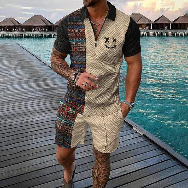 Niels® | Tidsrejsende Pikétrøje & Shorts Sæt