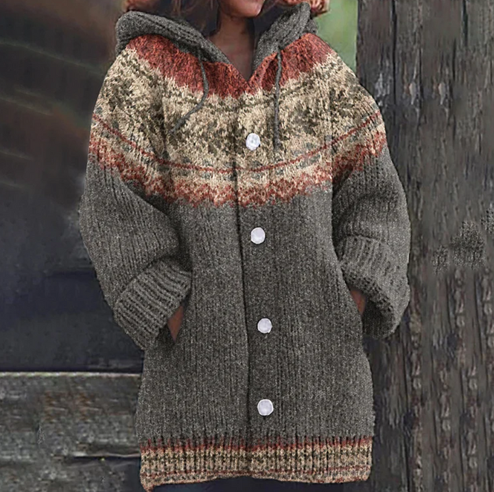 Benedikte™ | Hættet Strikket Cardigan