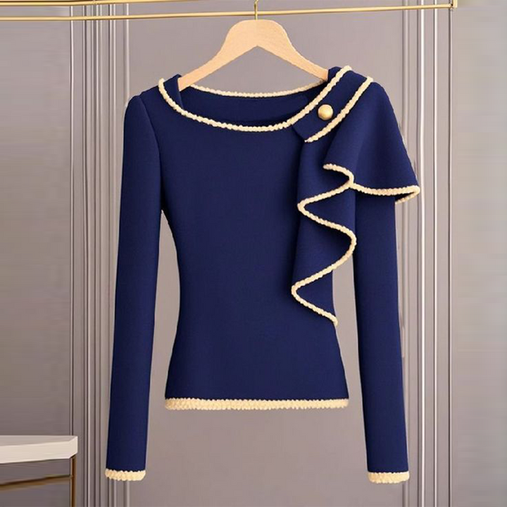 Thea® | Langærmet pullover i Frisk Blå