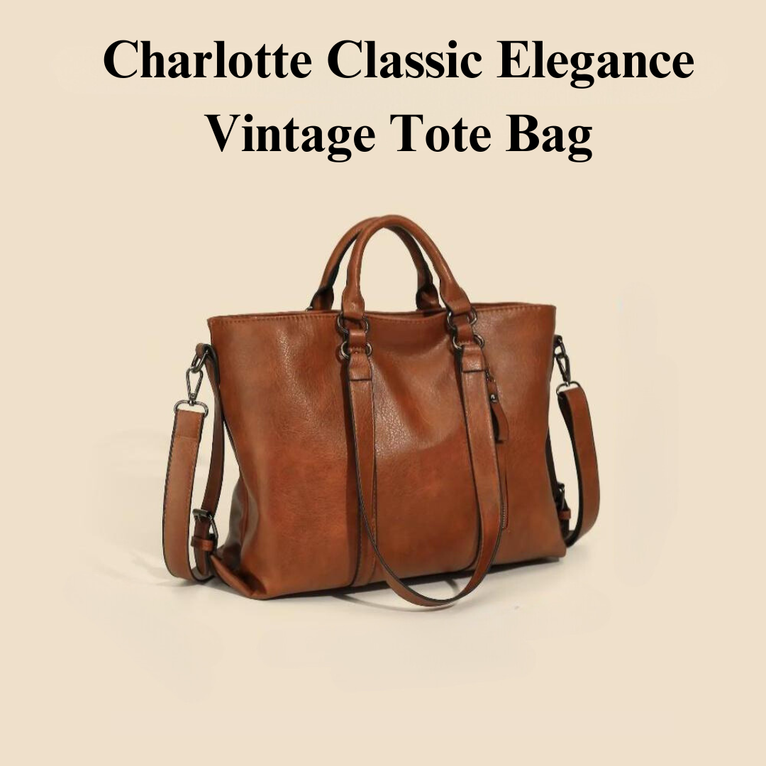 Charlotte | Vintage Tote Bag with Timeless Elegance