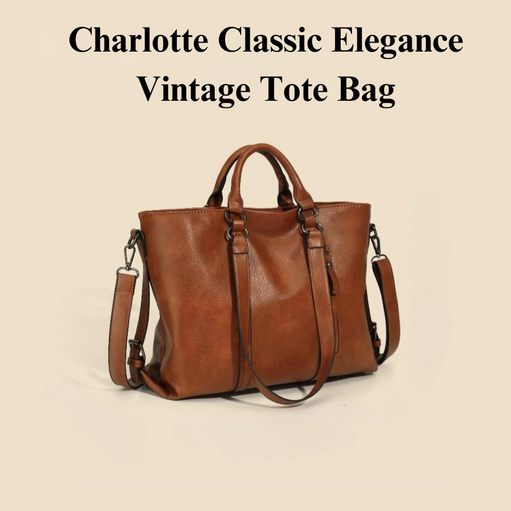 Charlotte | Vintage Tote Bag with Timeless Elegance