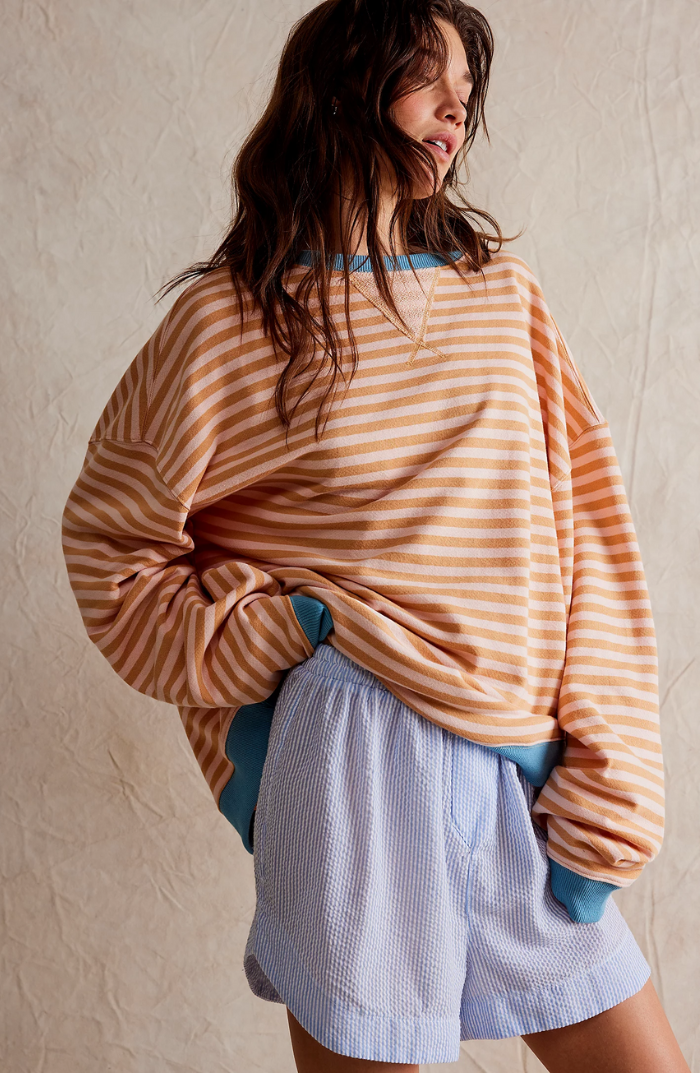 Brigitte® | Stribet Oversized Pullover