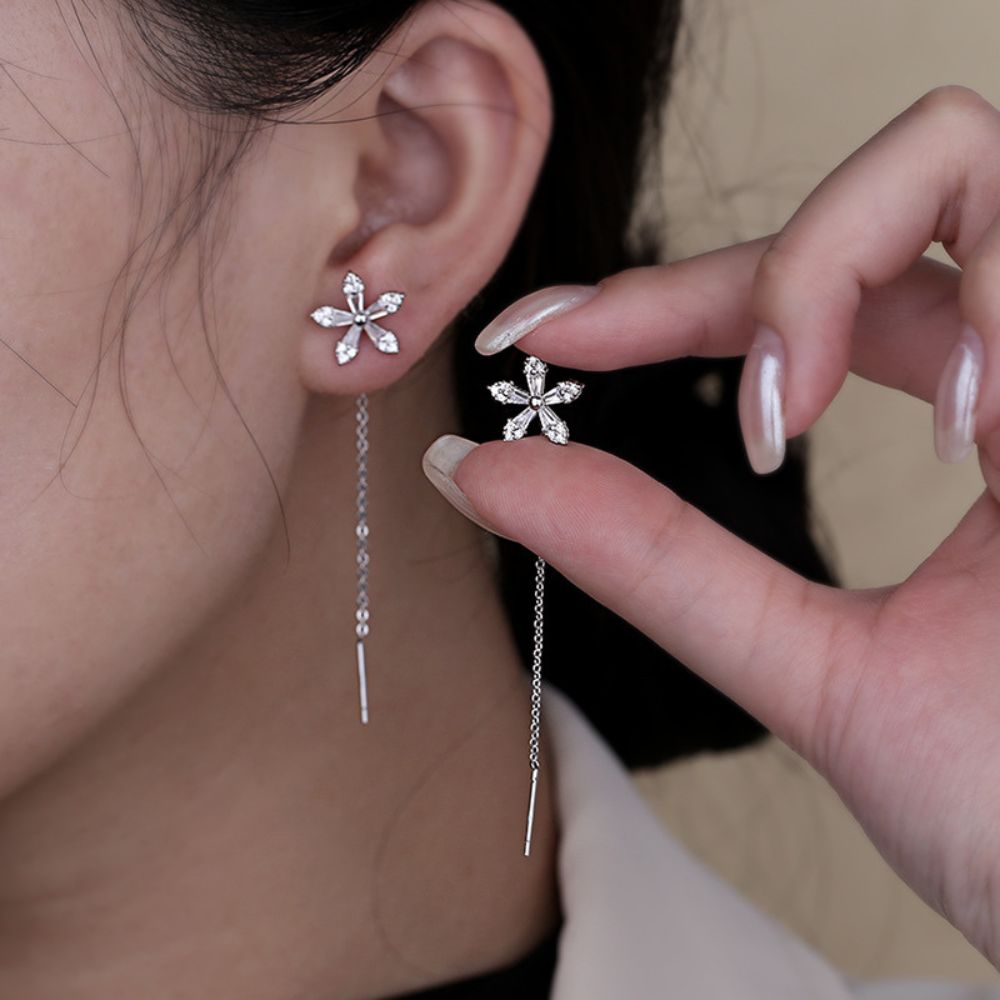 Aure® | BLOMSTER-DIAMANT-ØRERINGE (PAR)