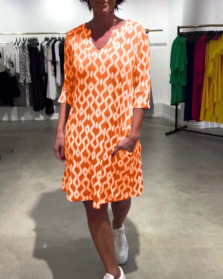 Solveig® | Trykt Kjole