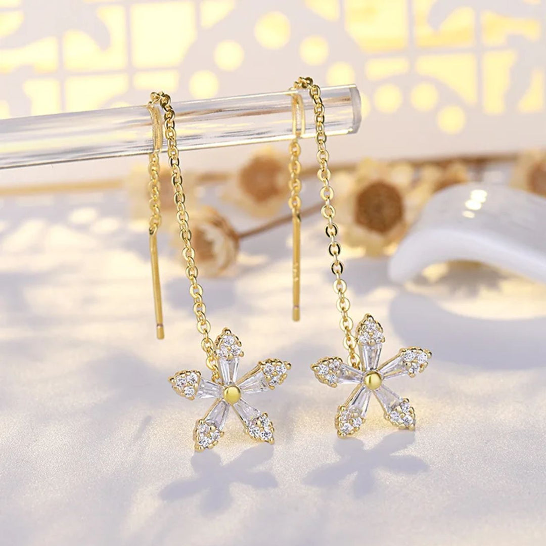 Aure® | BLOMSTER-DIAMANT-ØRERINGE (PAR)