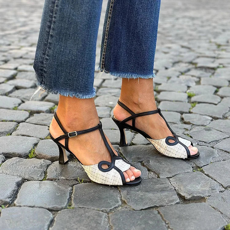 ISABELLA | MIDLANGE RETRO-HÆLEDSANDALER