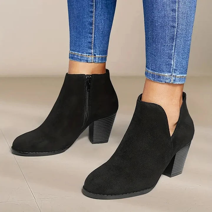 Trudi® | DAMESTIEFELETTEN MED TYK HÆL