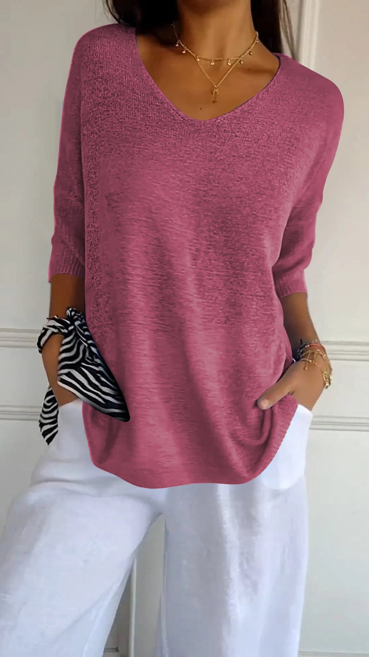 Frejae® | Top i strik med V-hals