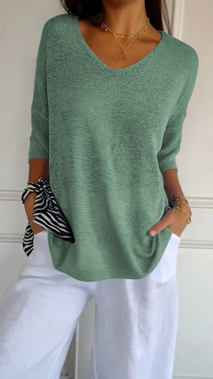Frejae® | Top i strik med V-hals