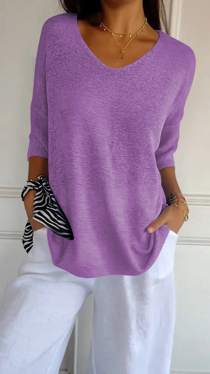 Frejae® | Top i strik med V-hals