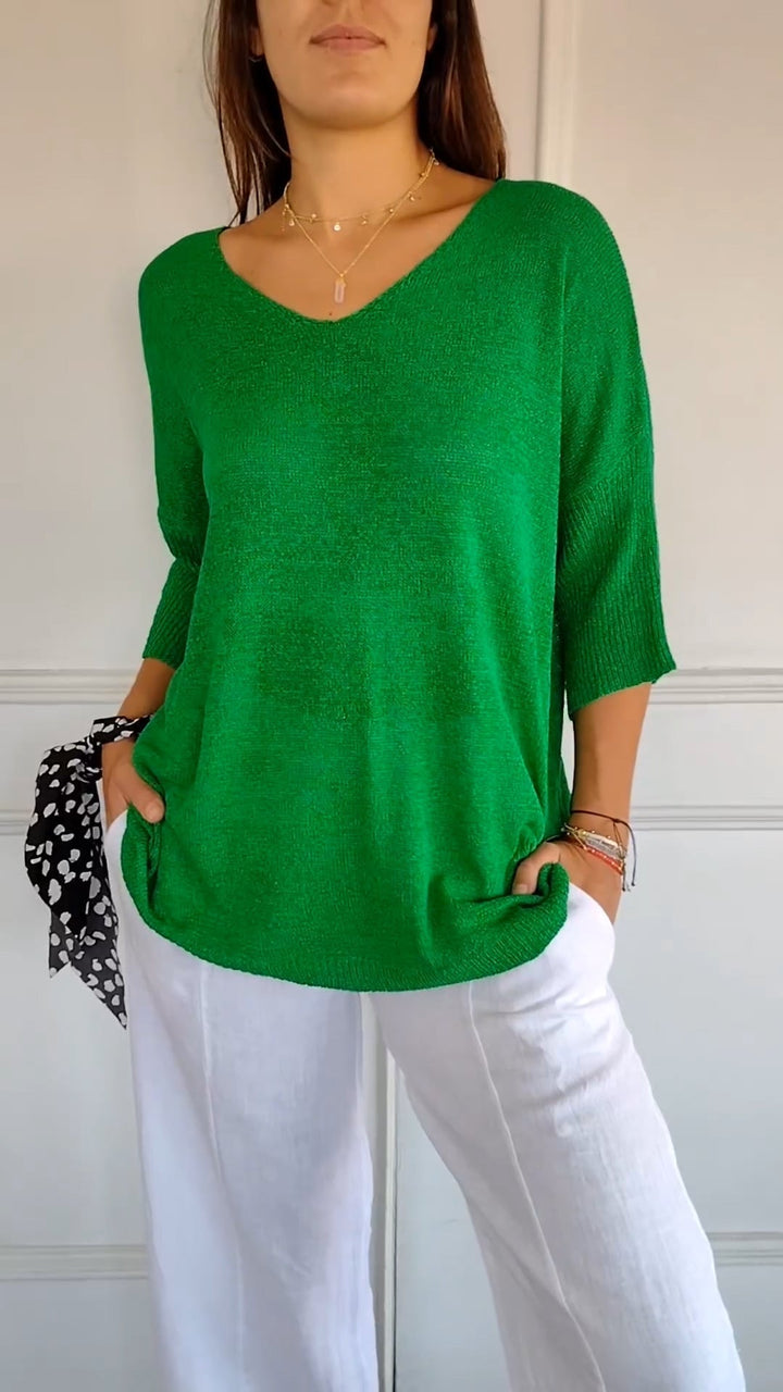 Frejae® | Top i strik med V-hals