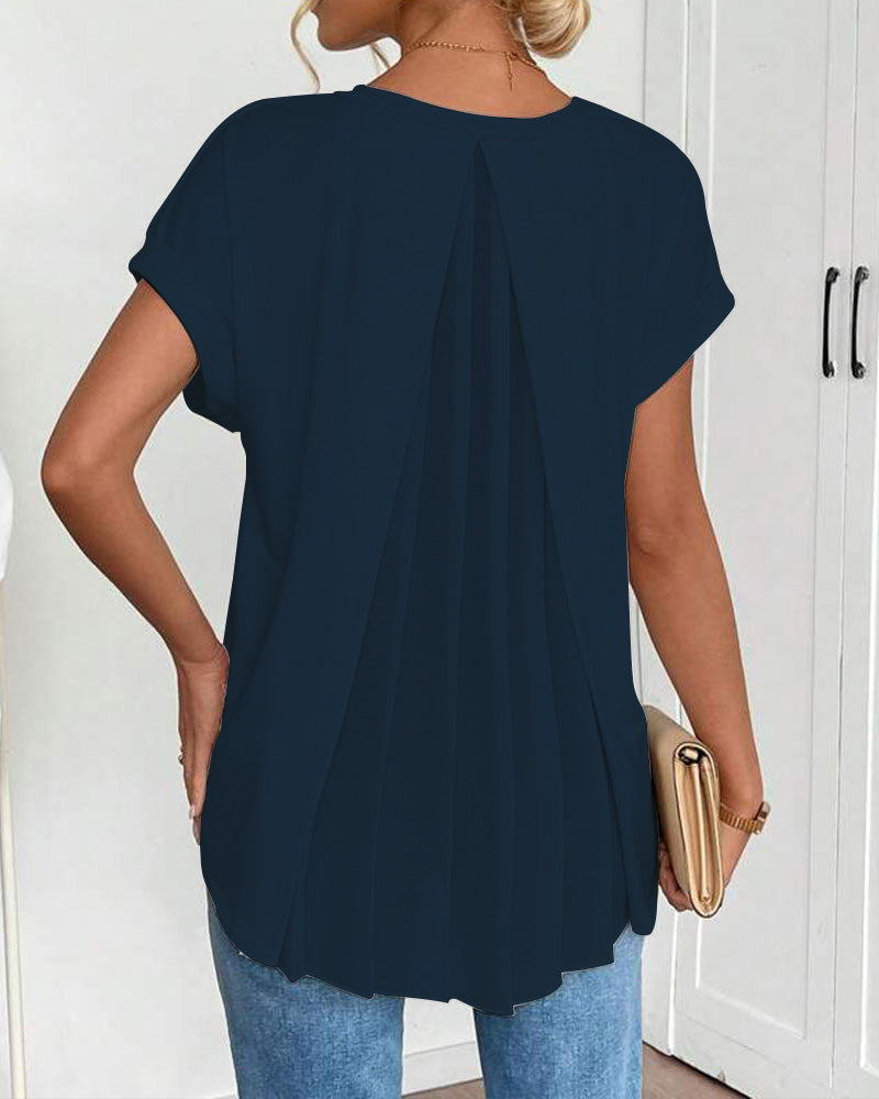 Anna® | Unisex T-shirt med korte ærmer og patchwork