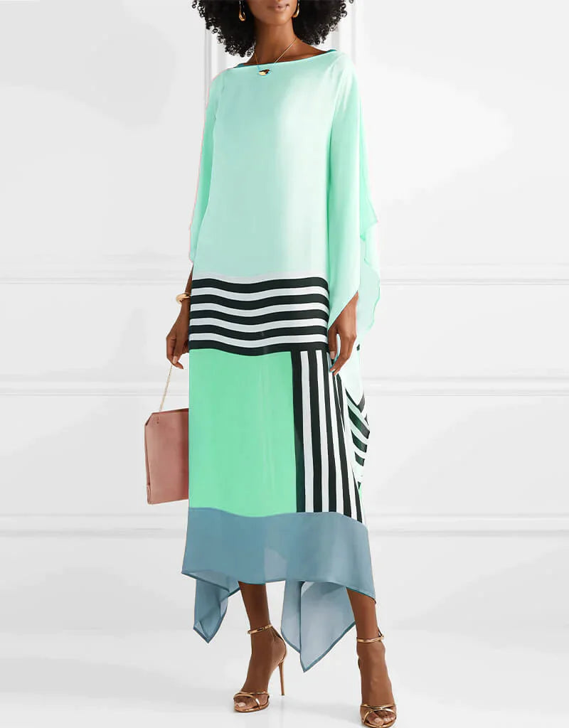 Alberte® | Elegant Kaftan med Geometrisk Print