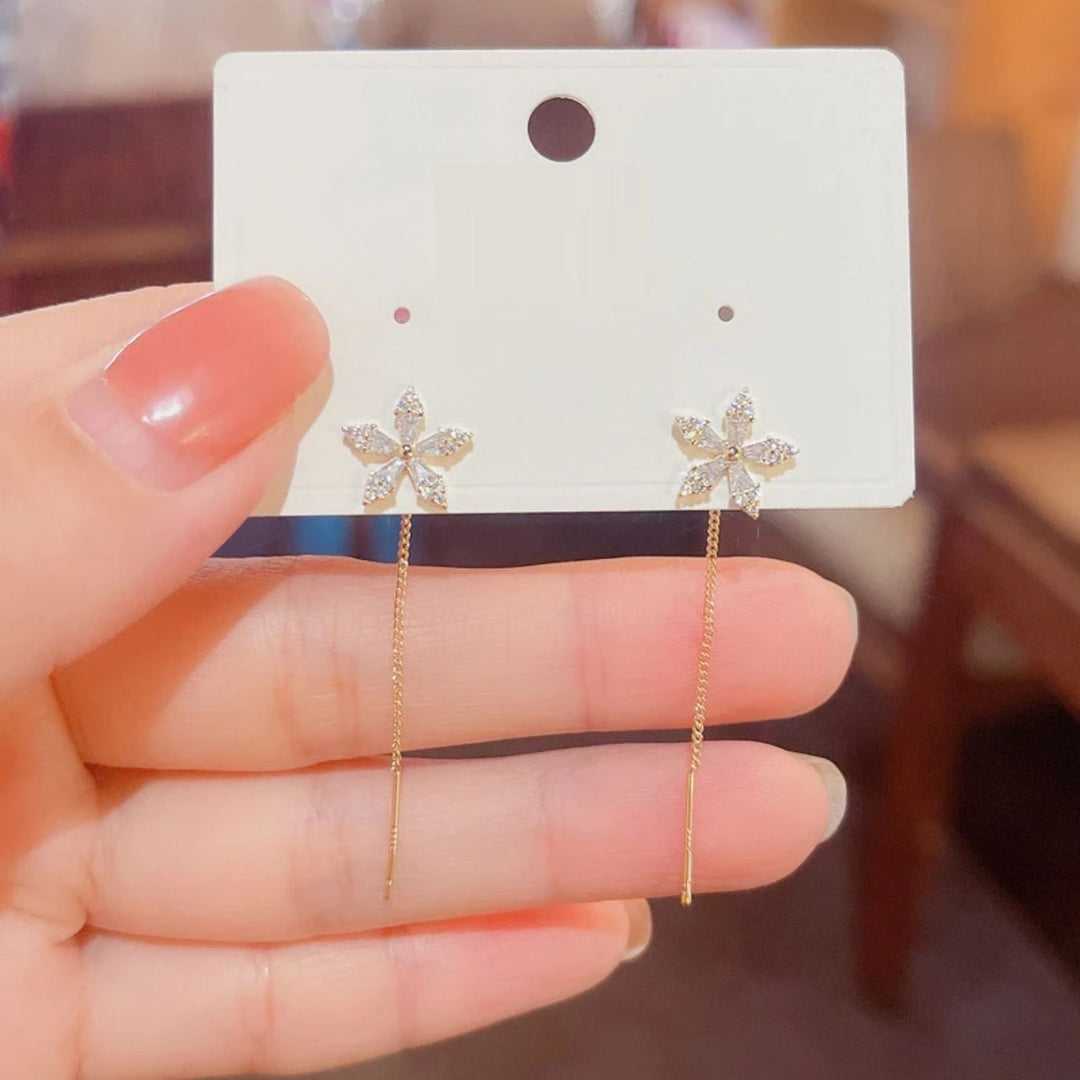 Aure® | BLOMSTER-DIAMANT-ØRERINGE (PAR)