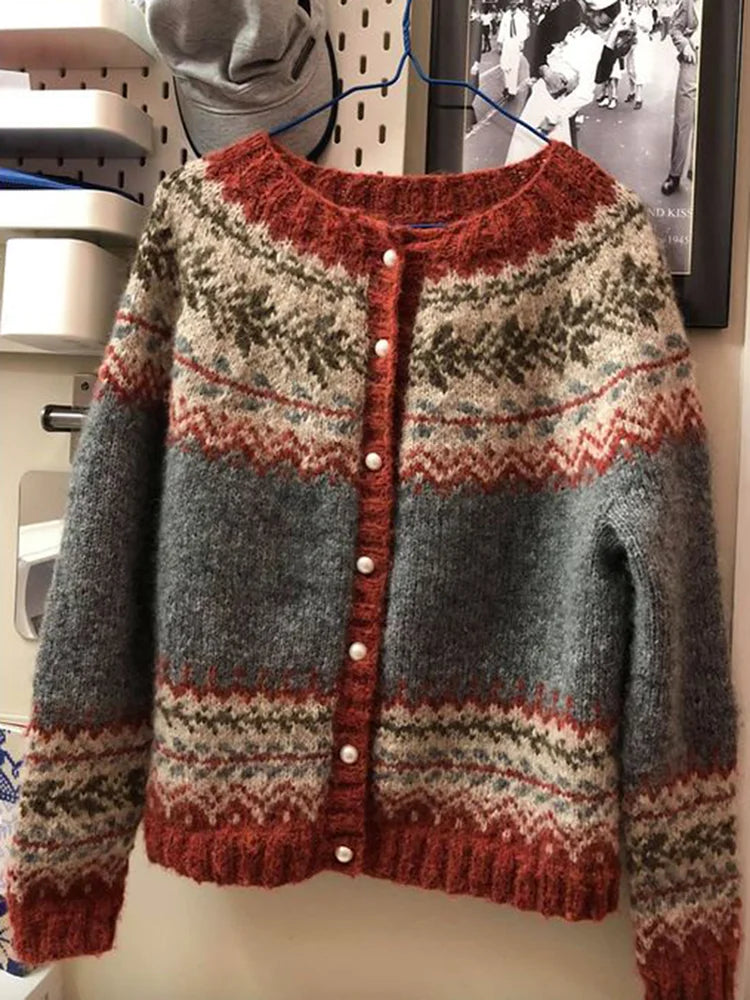 SYBILLE® | Jacquard-trøje med knapper