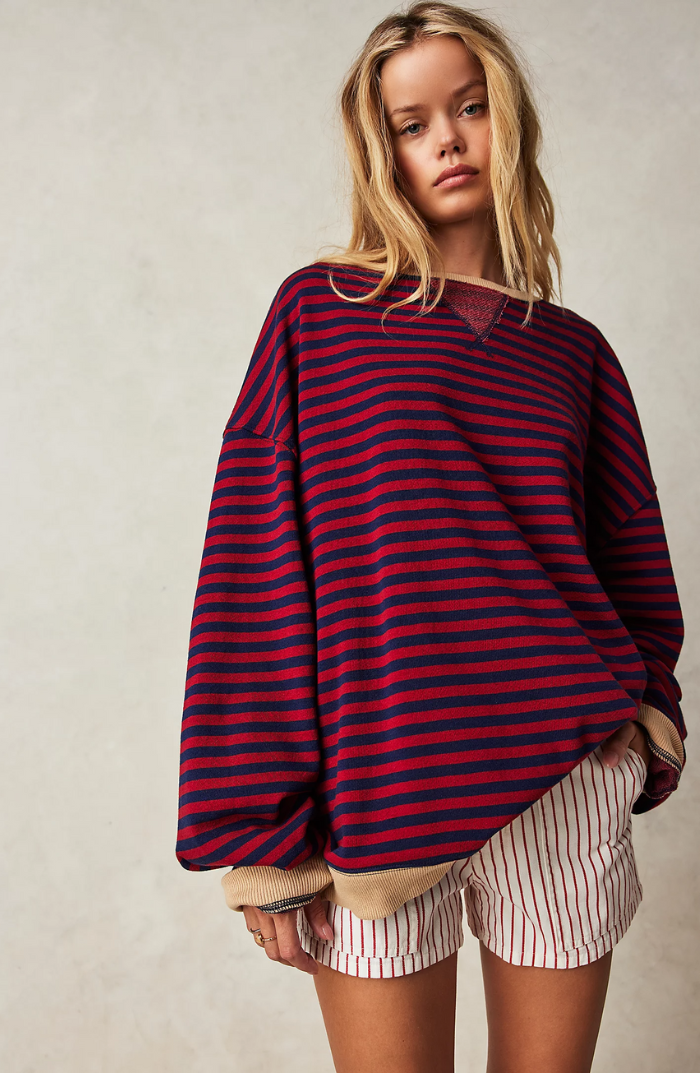 Brigitte® | Stribet Oversized Pullover