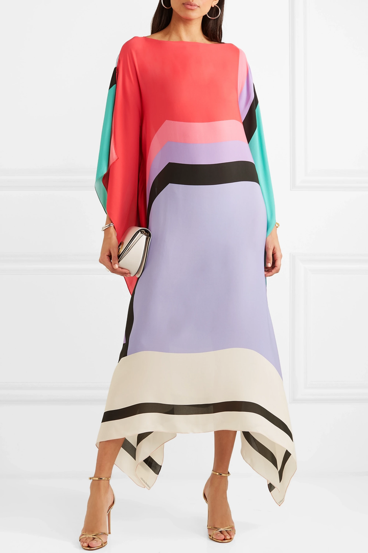Alberte® | Elegant Kaftan med Geometrisk Print
