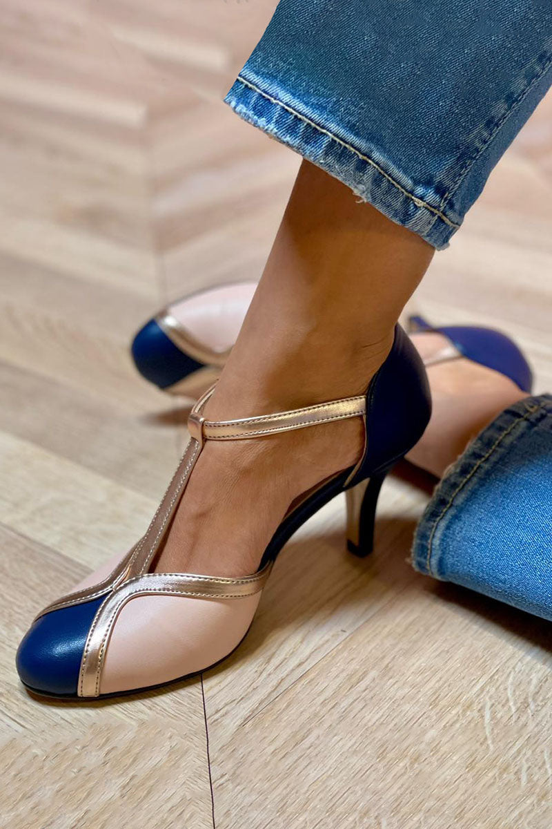 Elva® | Farverige og komfortable T-strap pumps med rund tå