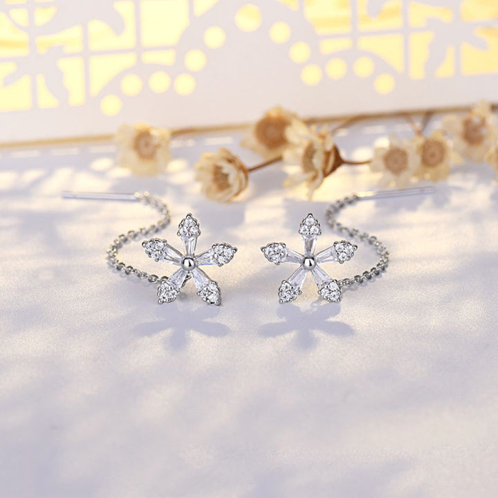 Aure® | BLOMSTER-DIAMANT-ØRERINGE (PAR)