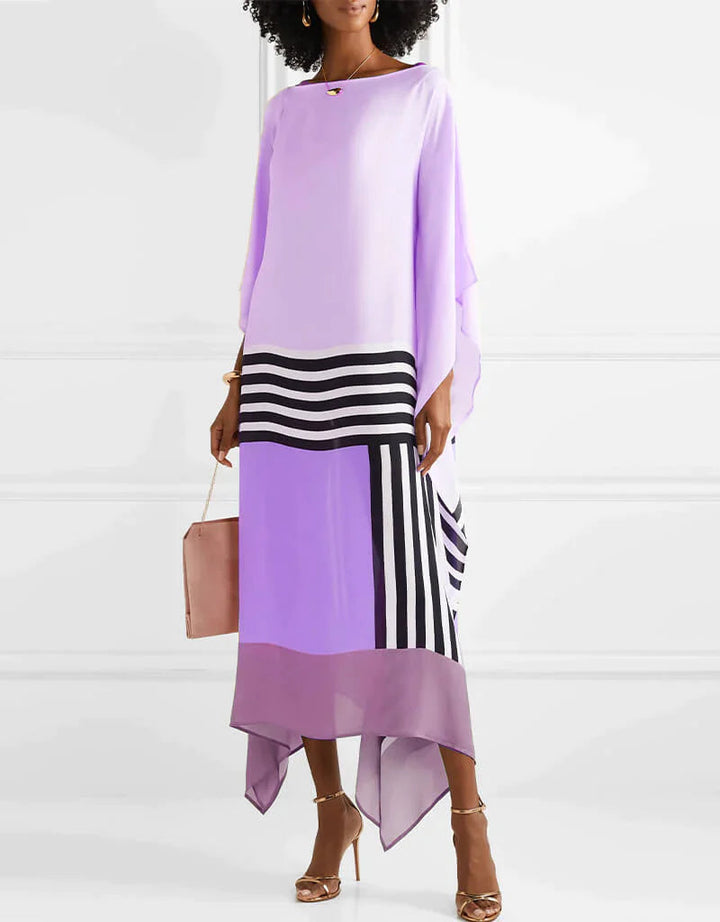 Alberte® | Elegant Kaftan med Geometrisk Print