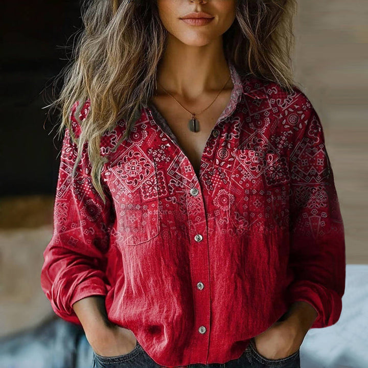 Marie® I TRYKT VINTAGE-BLUSE