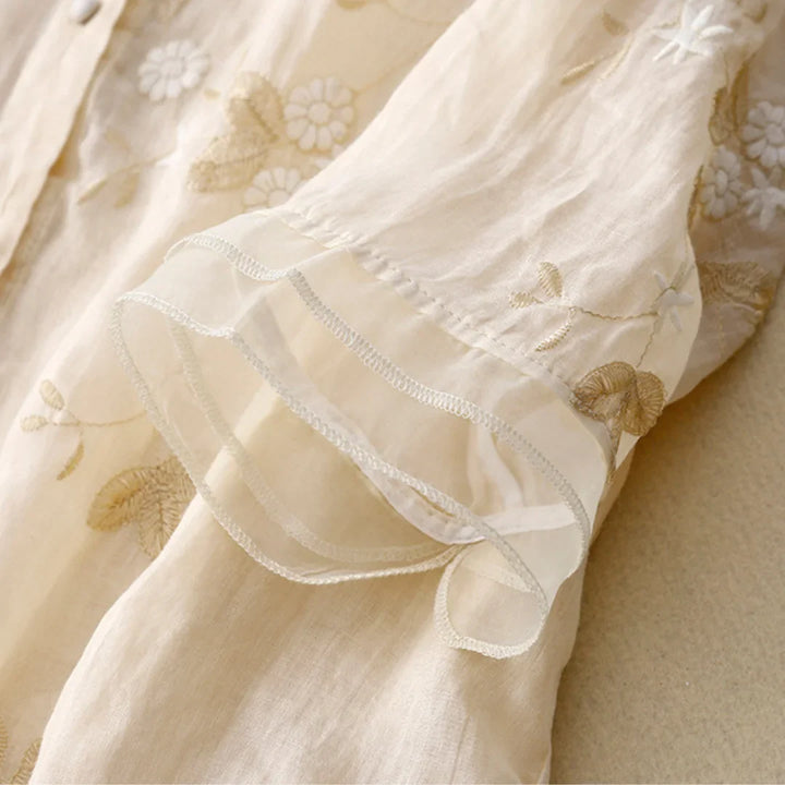 Nanna® | Broderet bluse