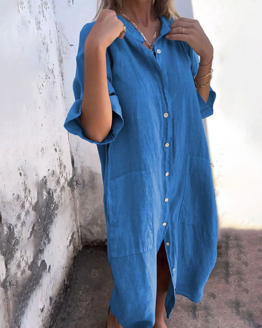 Lona® | Ibiza Style Casual Skjortekjole