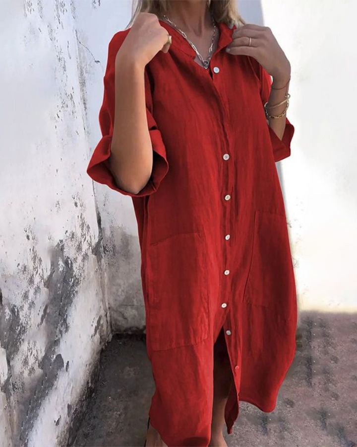 Lona® | Ibiza Style Casual Skjortekjole
