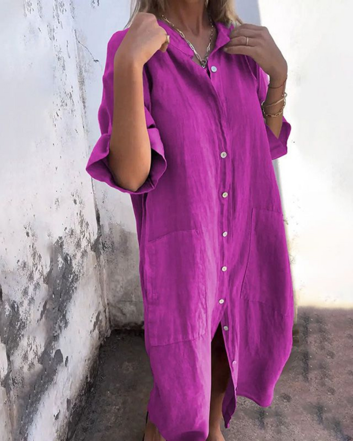 Lona® | Ibiza Style Casual Skjortekjole