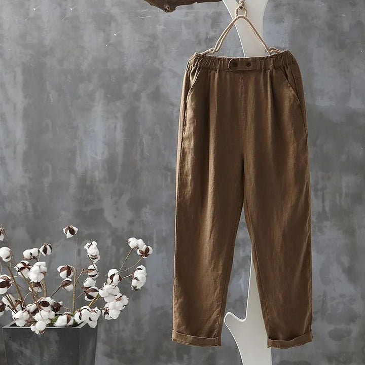Ingrid® | Bomuld Og Linned Behagelige Casual Bukser