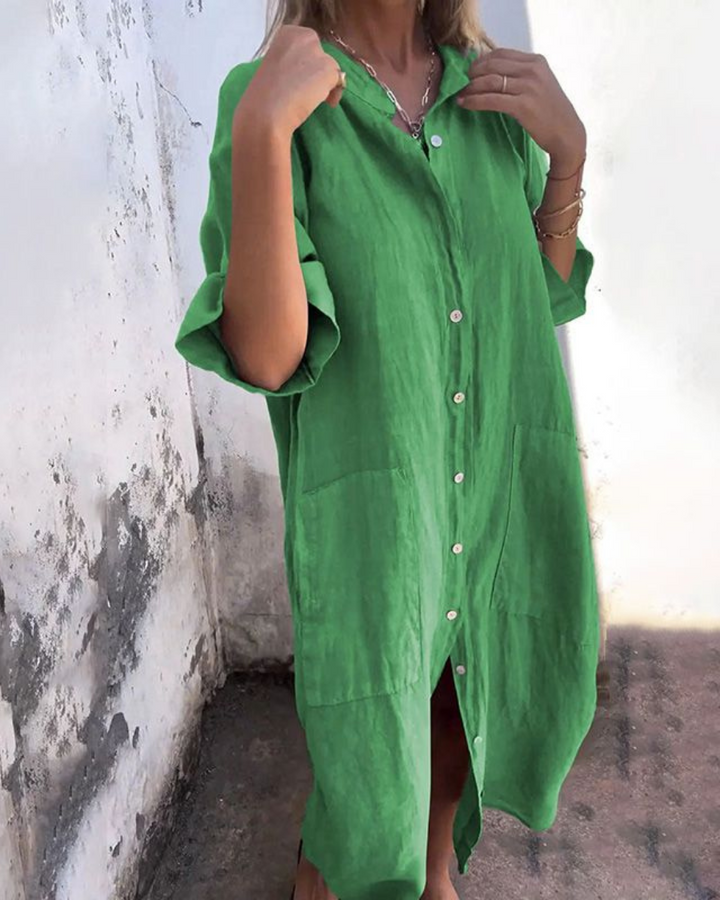 Lona® | Ibiza Style Casual Skjortekjole